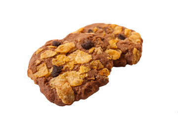 chocolate chip cookies isolated