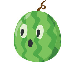  watermelon colorful collection of adorable fruit and vegetable characters with various facial expressions in cartoon style