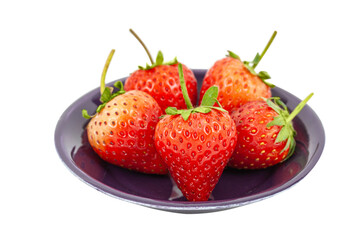 strawberries on a plate