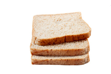 sliced bread isolated on white