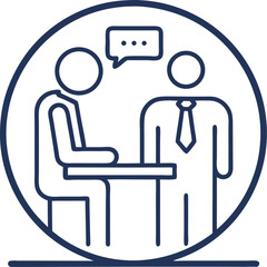 Interview vector icon