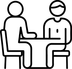 Fototapeta premium Interview vector icon