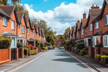 Fototapeta premium Picturesque row of terraced houses