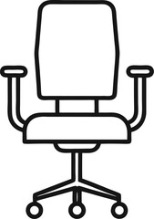 chair office glyph  vector flat icon