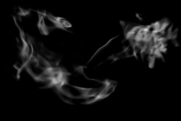 blurred candle smoke over dark background for your abstract design.