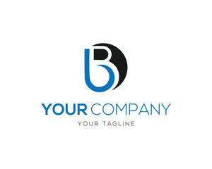 Modern business logo design letter b or BB abstract graphic combination creative identity brand vector template