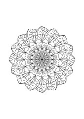 Floral Mandala Illustration Vector for Yoga and Calmness