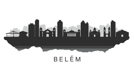 Belm Skyline with Brazil, Cityscape, and Vector Illustration.