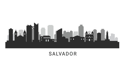 Fototapeta premium Salvador Skyline with Brazil Cityscape, and Urban Landscape.