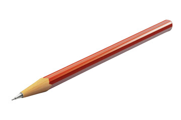 Red pencil Draws on a Black Background. Sharp Pencil Concept.