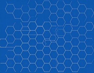 Fototapeta premium Abstract Geometric Hexagon Pattern On Blue Background