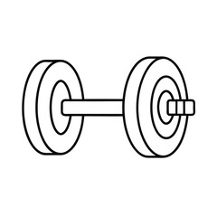 dumbbell isolated on white