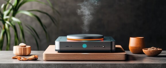 Modern, sleek countertop appliance for heating and steaming