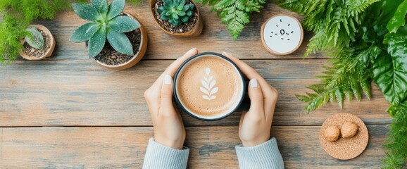 Cozy Coffee Break with Succulents