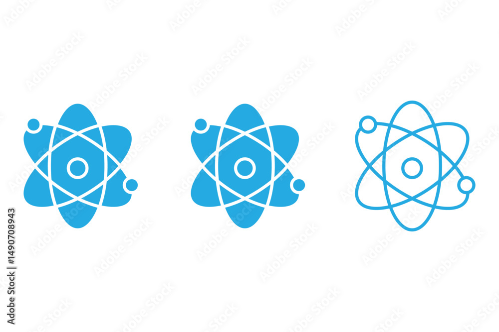 Canvas Prints physics liner icon vector set.