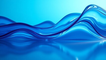 High quality Professional Abstract blue liquid wave flowing design stock image image