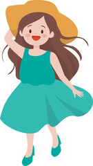 여름 소녀 일러스트