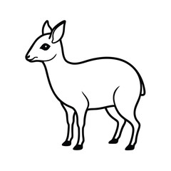 Fototapeta premium clean vector illustration of patagonian mara drawi