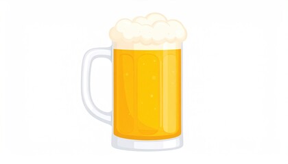 Beer Mug with Frothy Drink.