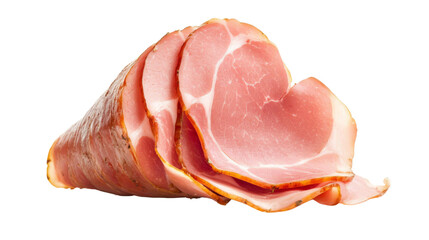 Delicious sliced ham on a culinary presentation food photography studio setup