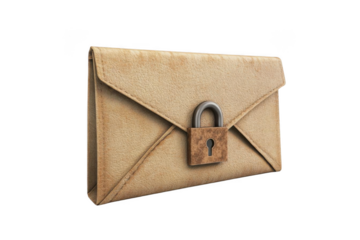 Protect your confidential letter with a lock and security concept theme.