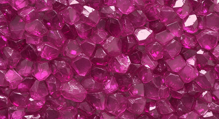 Fototapeta premium Luminous Pink Gemstones Sparkling Crystal Texture Background Precious Jewel Pattern Design
