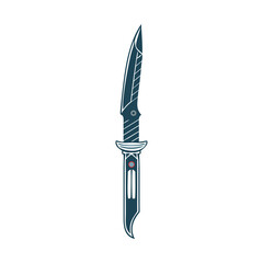 Tactical Combat Knife Vector Illustration.eps