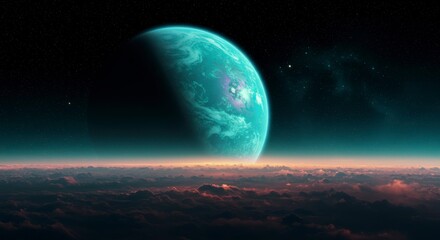Alien planet sunrise (1)