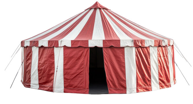 circus tent isolated on white	