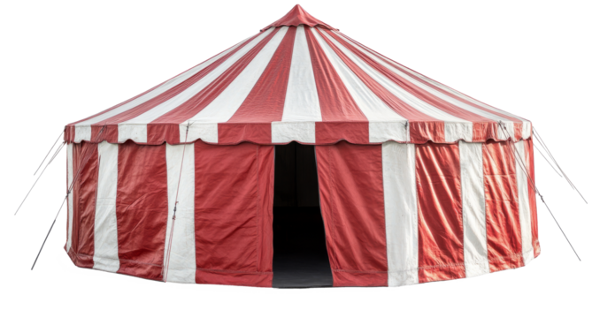 circus tent isolated on white	