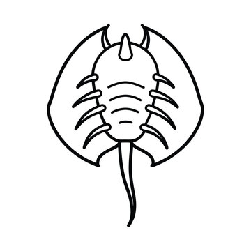 black and white stingray outline clip art preview