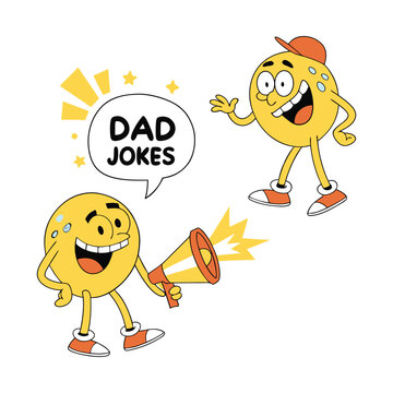 Funny Dad Jokes Icon Set for Father&rsquo;s Day &ndash; Humorous Vector Illustration Pack, Celebrate Father&rsquo;s Day with a smile! This hilarious dad jokes icon set features fun, quirky, and pun-filled vector. 