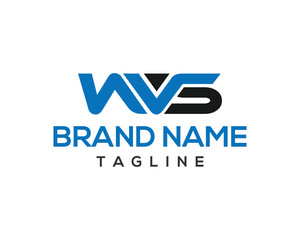 Fototapeta premium Modern initial WVS lettermark logo design vector template for corporate identity and branding