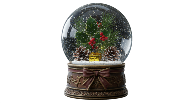 Festive snow globe showcases holiday cheer