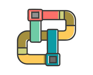 Isometric Gooseneck Flexible Hose Pipe with Connectors for Plumbing and Appliances 