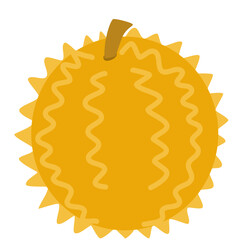 Durian, Tropical Fruit Illustration 
