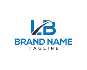 LB initial letter vector logo design with brand name and tagline business identity template