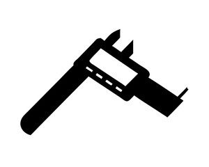 Silhouette Digital Vernier Caliper Icon for Precision Measurement