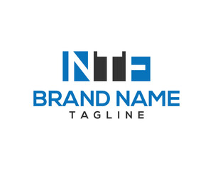 Letter NTF Logo Design Modern Elegant Creative Vector Template.