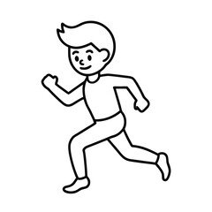 Obraz premium running man vector