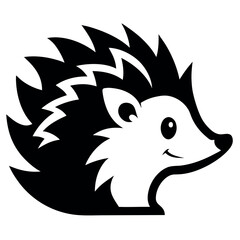 Cute Hedgehog Silhouettes in Various Poses