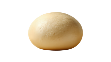 Fresh Dough Ball: A single, perfectly formed ball of raw dough, offering a tantalizing glimpse into culinary creation, evoking feelings of warmth and anticipation in the kitchen.