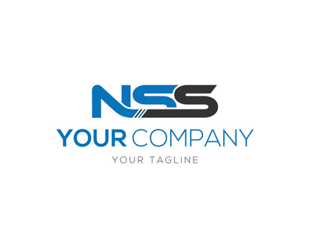 Modern NSS letter logo vector template for company identity and brand stationery design