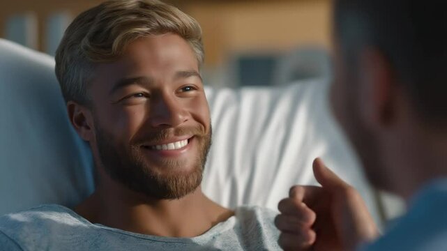 Transgender men recovering from vocal and chest surgeries in daylight