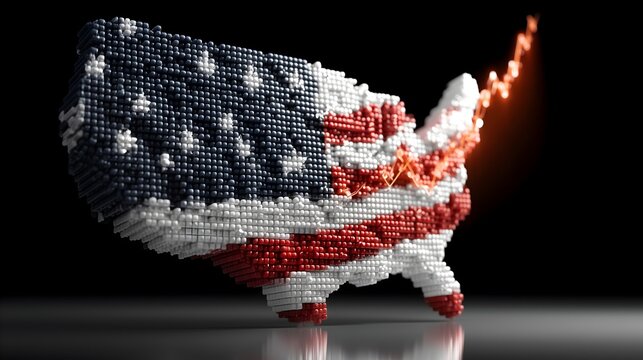 Celebrate patriotic spirit during American holidays with a vibrant American flag constructed from colorful beads representing unity and strength