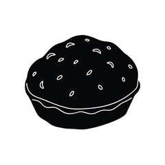 baker element isolated scone on white background 