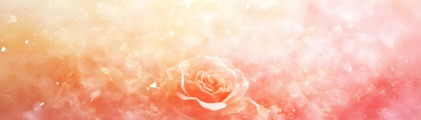 Fototapeta premium Delicate rose design with soft pastel hues.