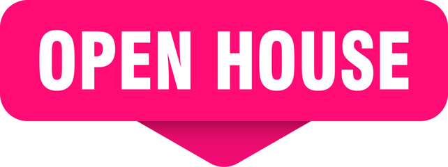open house sticker. open house sign on transparent background