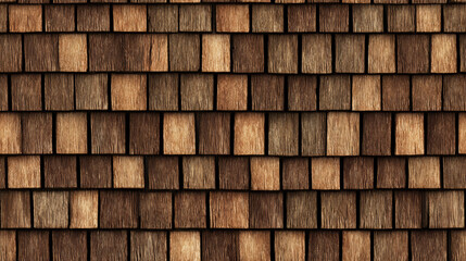 Fototapeta premium Wood shingles create a seamless pattern for architectural design and background use in various projects