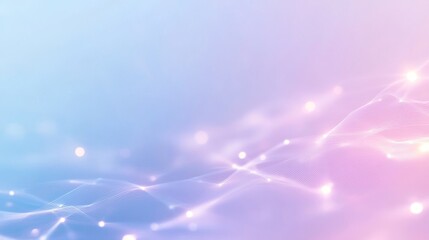 Abstract glowing wave network in pastel colors
